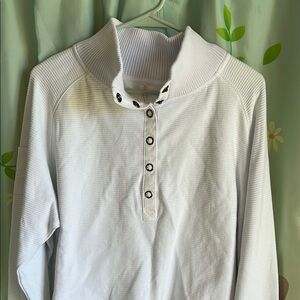 FP Movement White Ribbed Long Sleeve Crop Top